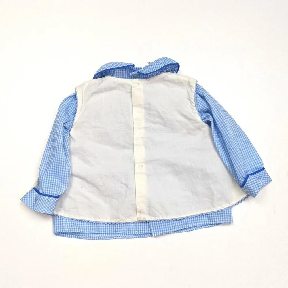 Vintage Toddle Tyke Top Baby Girls Size 3-6m Two-Piece Pocket Swing Apron ABC